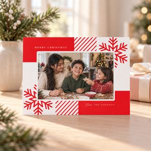 Show details for Holiday CardPrint | Horizontal, 4 Photos