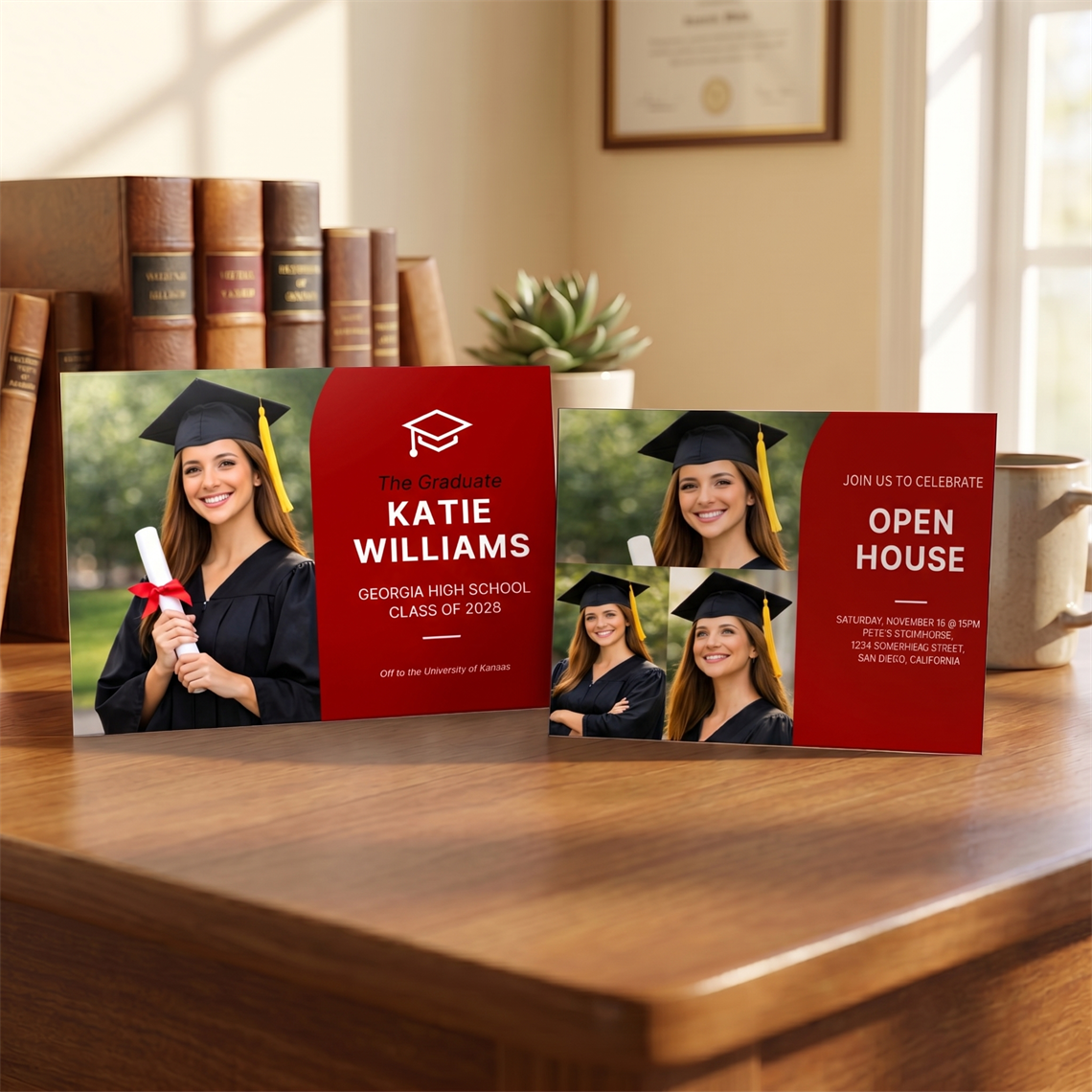Show details for Graduate CardPrint | Horizontal, 4 Photos