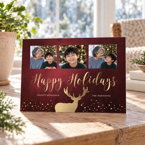 Show details for Holiday CardPrint | Horizontal, 4 Photos