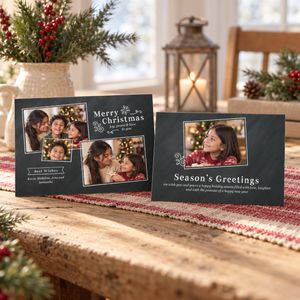 Show details for Holiday CardPrint | Horizontal, 4 Photos