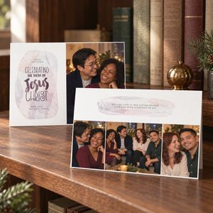 Show details for Holiday CardPrint | Horizontal, 4 Photos